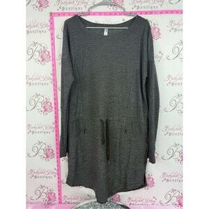 Freedom trail kyodan dress long sleeve stretchy Everyday Gray Drawstring